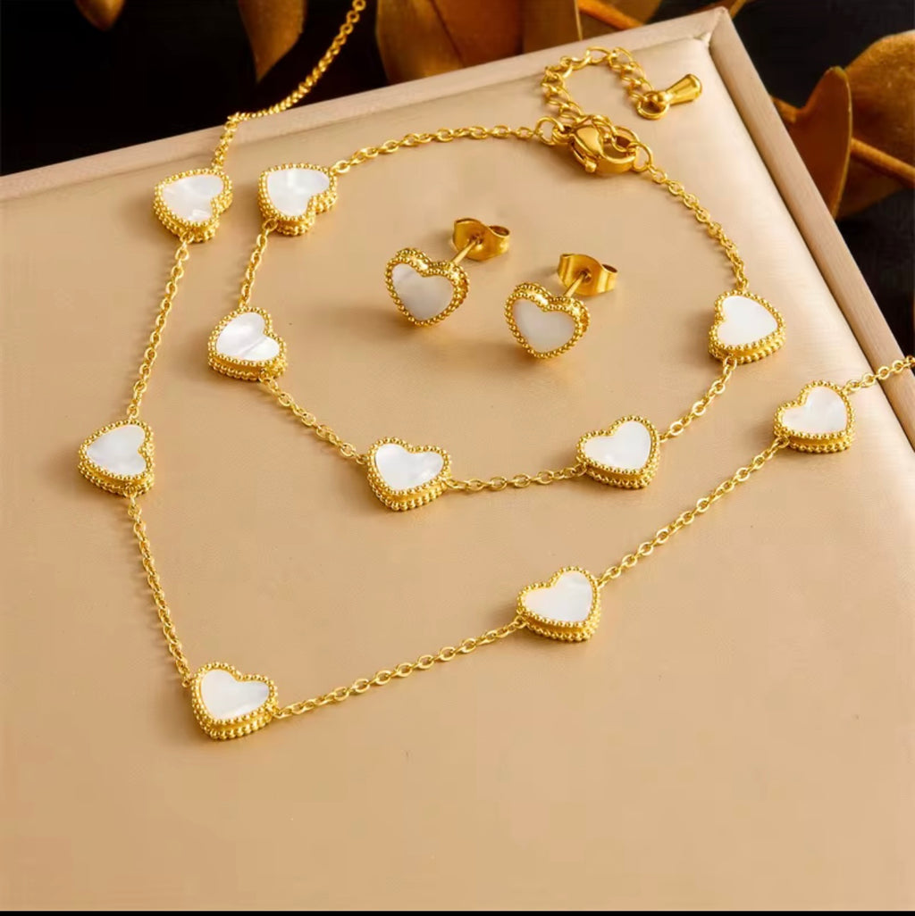 18K PLATED SET “WHITE LOVE”