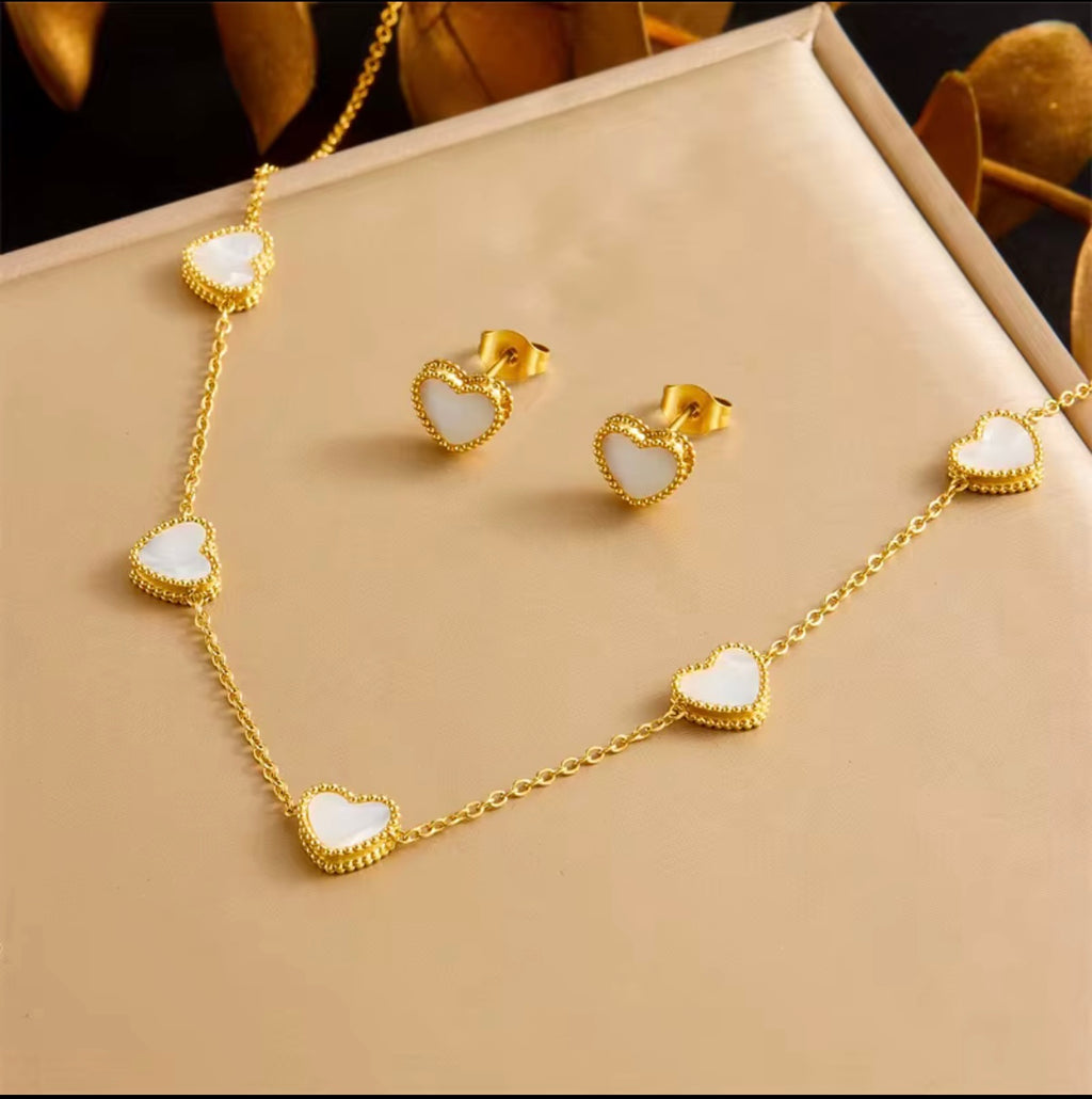 18K PLATED SET “WHITE LOVE”