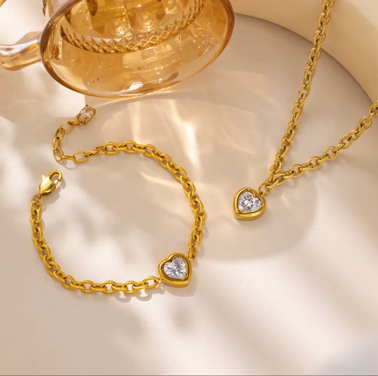 18K PLATED SET “Golden Love”