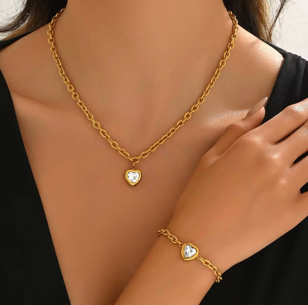 18K PLATED SET “Golden Love”
