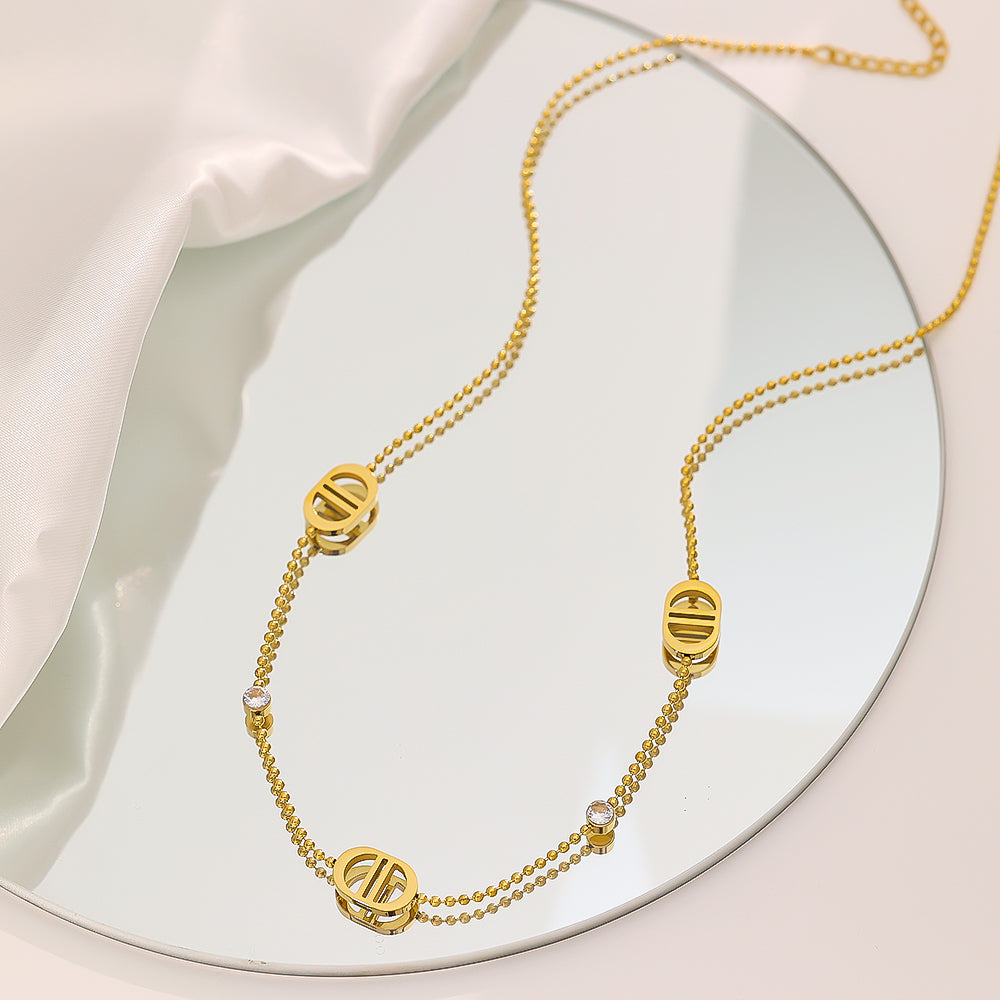18K PLATED COLIER “D”