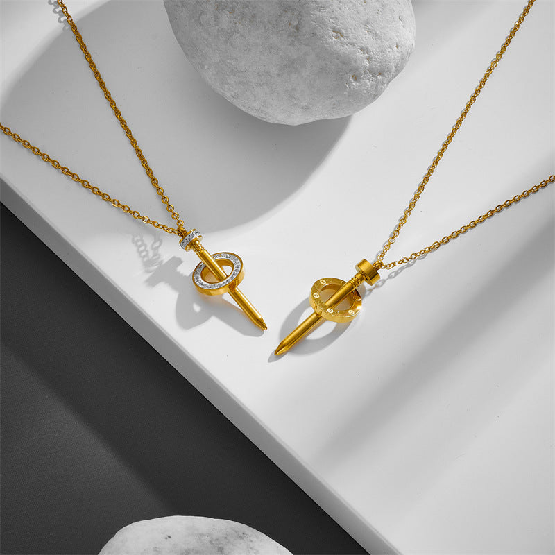 18K PLATED COLIER “NAIL”