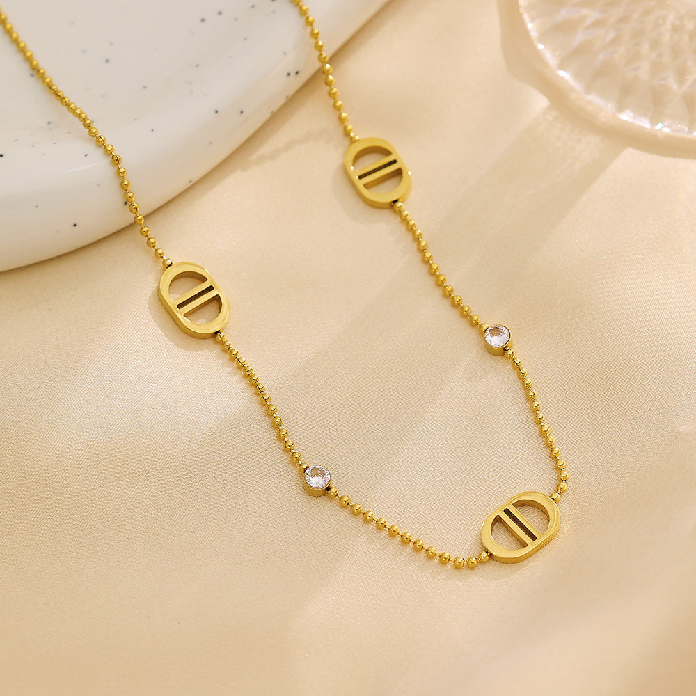 18K PLATED COLIER “D”