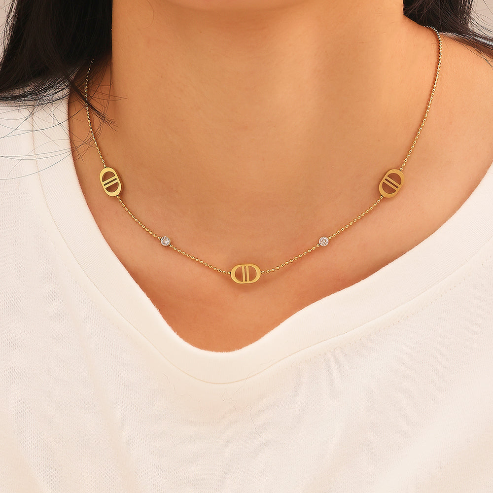 18K PLATED COLIER “D”