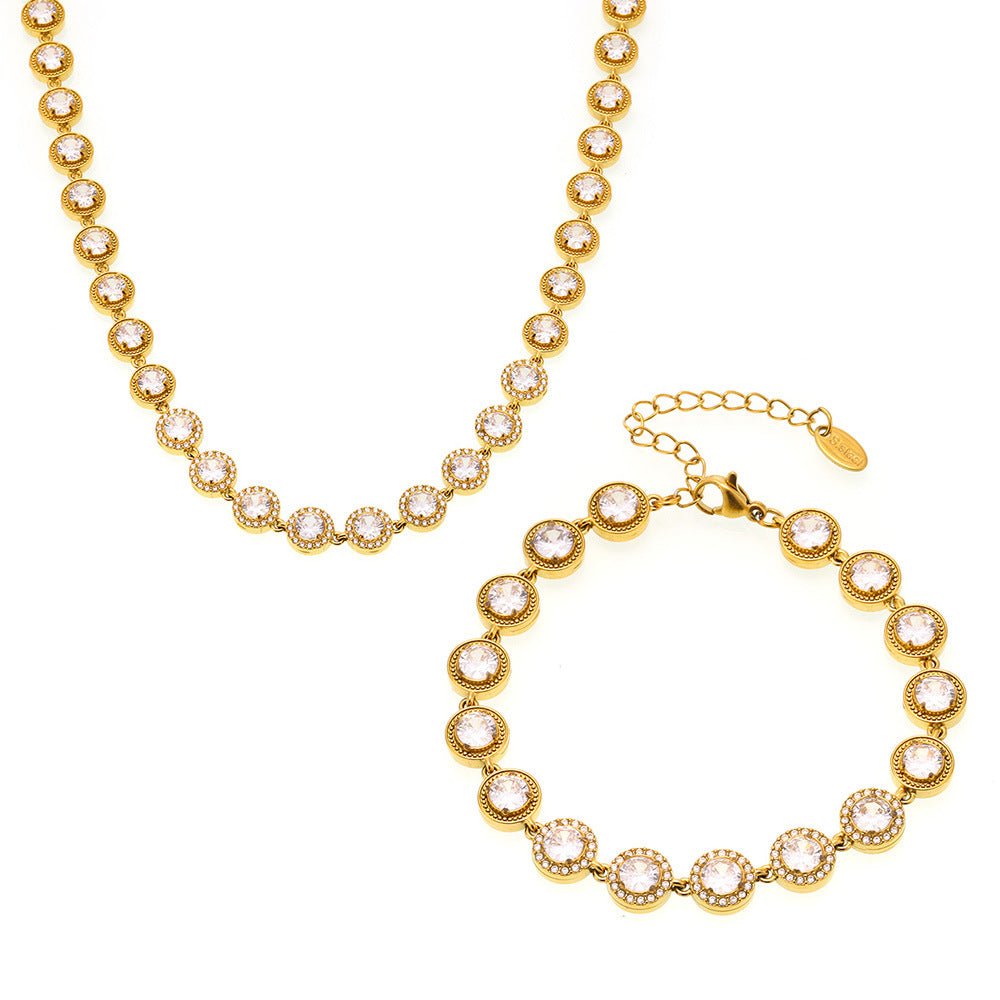 18K PLATED SET “FLOWER”