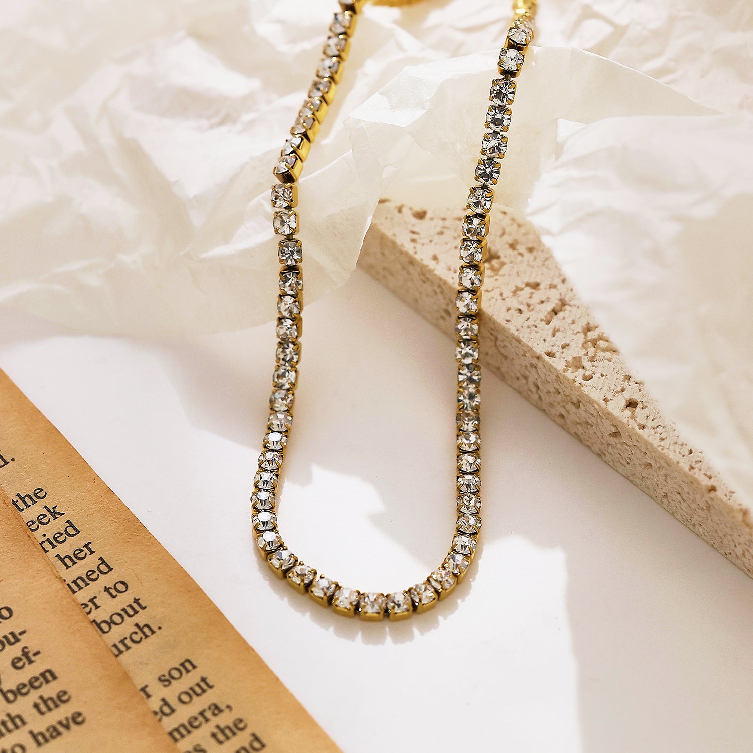 18K PLATED COLIER “TENNIS”