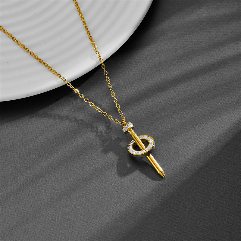 18K PLATED COLIER “NAIL”