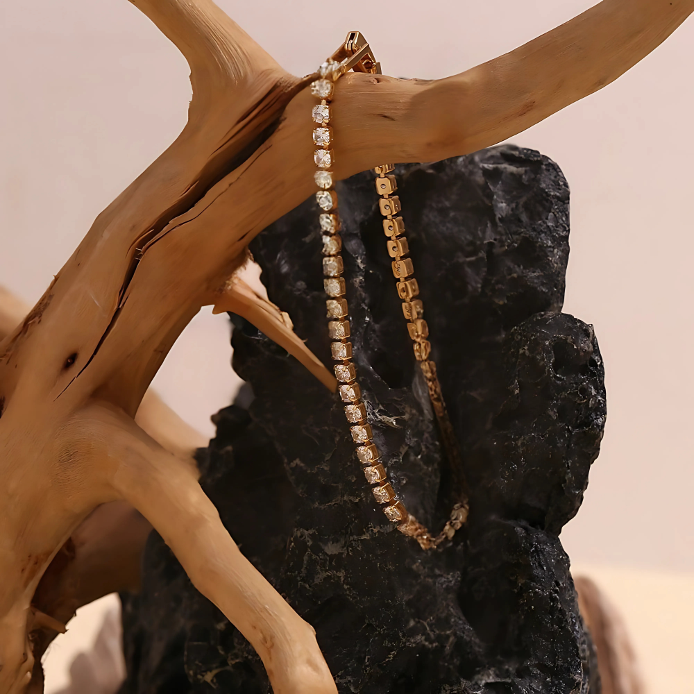 18K PLATED BRATARA “TENNIS”